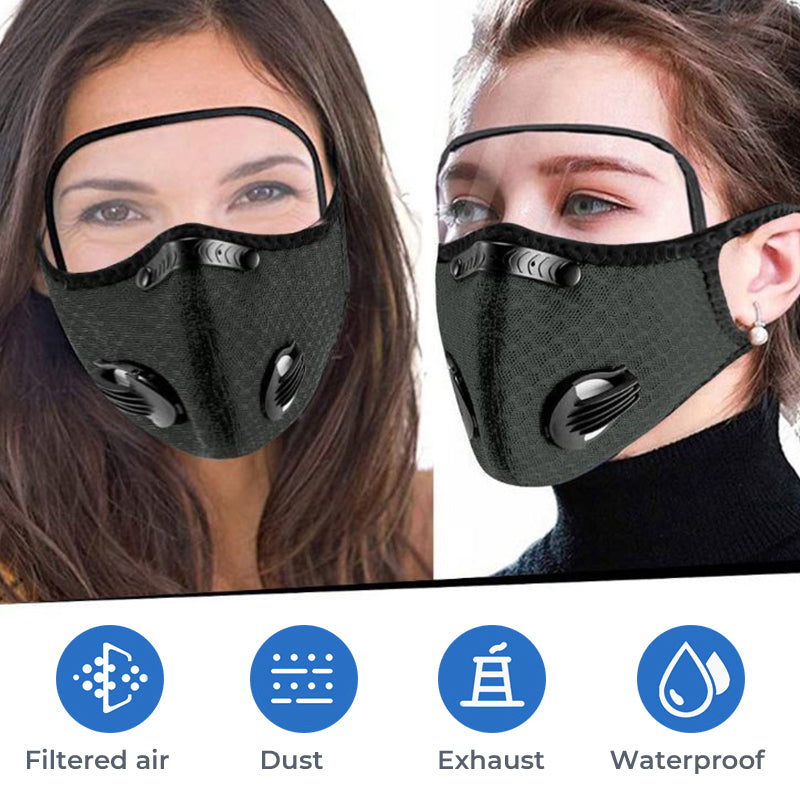 🏍️  Windproof Motorcycle Mask &amp; Goggles – Anti-UV, 5-Layer Filter, Adjustable 🔧
