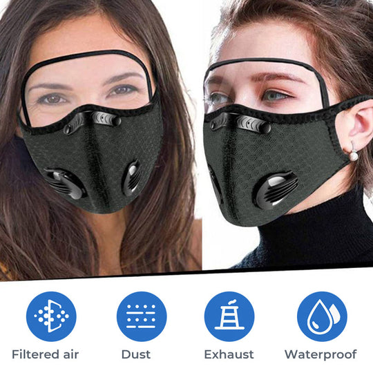 🏍️  Windproof Motorcycle Mask &amp; Goggles – Anti-UV, 5-Layer Filter, Adjustable 🔧