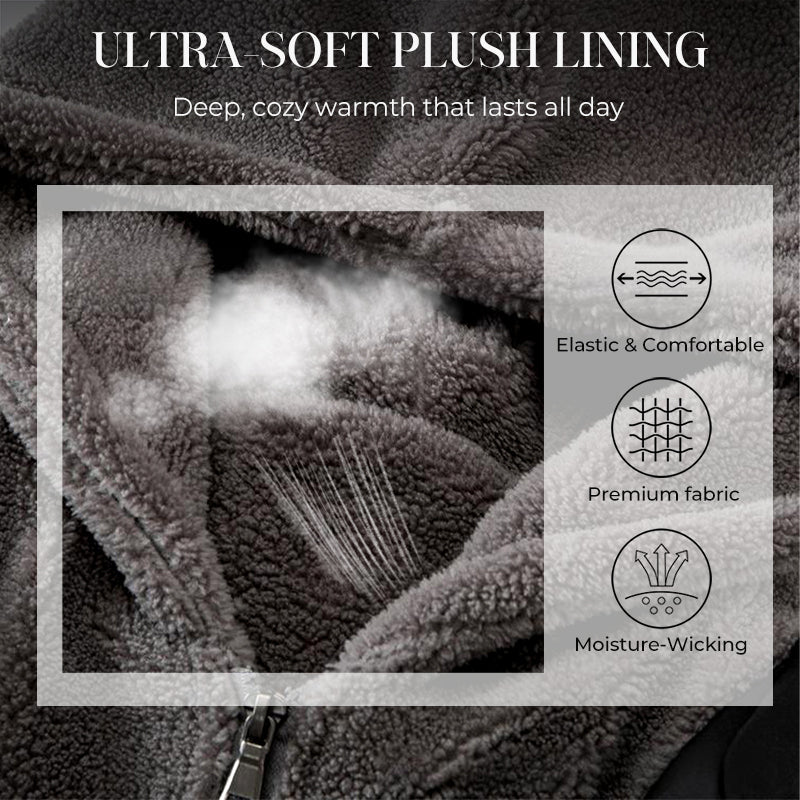 🔥Solange der Vorrat reicht 50 % Rabatt!🎉Kältebeständiger, winddichter Herrenmantel mit Kapuze und Thermofutter