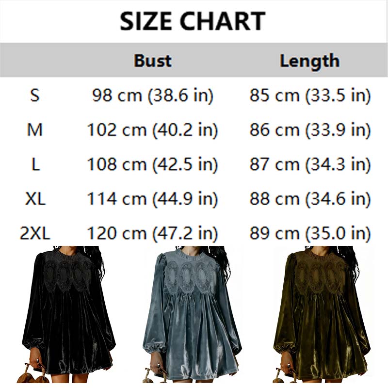 👗Vintage-inspiriertes Tunikakleid mit Spitzeneinsatz