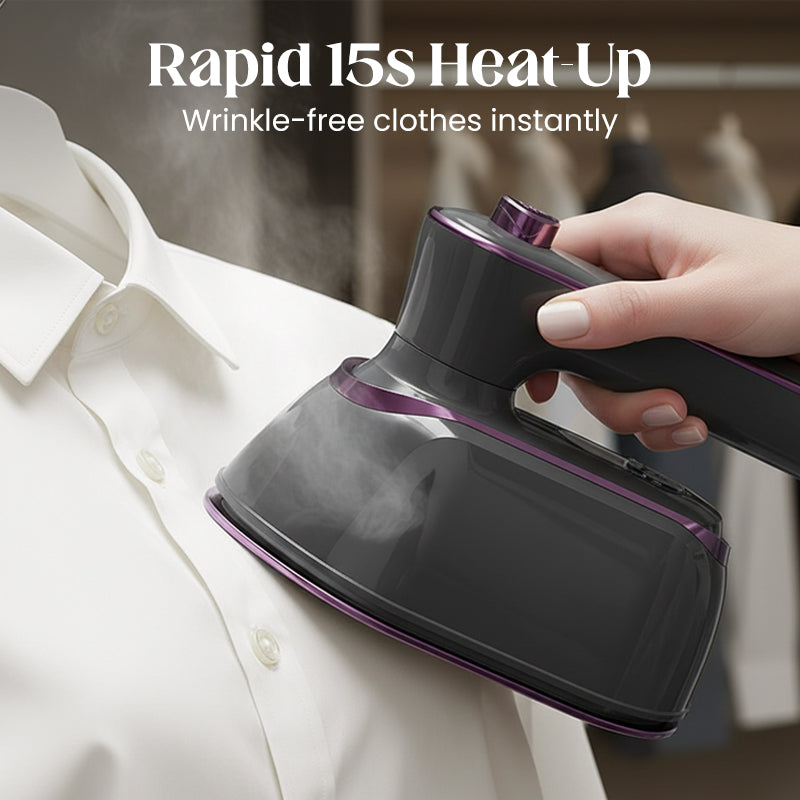 🚀✨ Handlicher Dampfbügel mit 180° Drehgriff – für faltenfreie Kleidung in Sekunden! 🌟👜 Ideal unterwegs & zu Hause, energiesparend und langlebig.