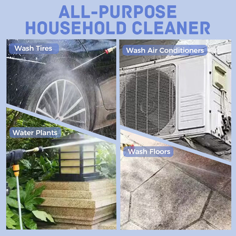 ⌛2026 Heißer Verkauf 50% Rabatt🔥Akku Hochdruckreiniger 45bar/653PSI mit 2X3000mAh Akku, 180° verstellbare Düse und 5M Schlauch für Auto und Blumenbewässerung