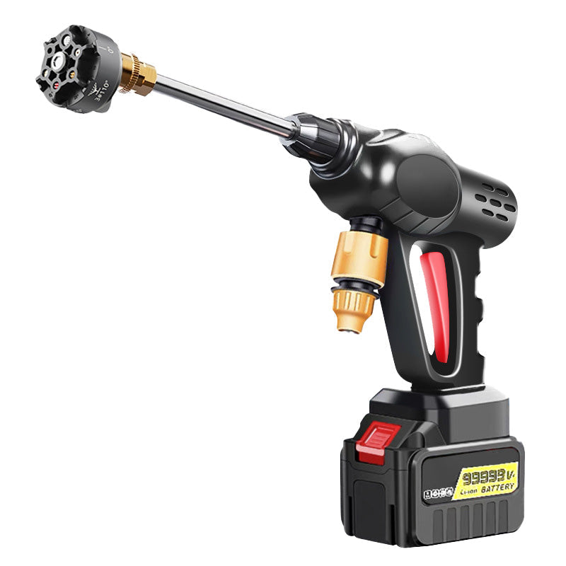 ⌛2026 Heißer Verkauf 50% Rabatt🔥Akku Hochdruckreiniger 45bar/653PSI mit 2X3000mAh Akku, 180° verstellbare Düse und 5M Schlauch für Auto und Blumenbewässerung