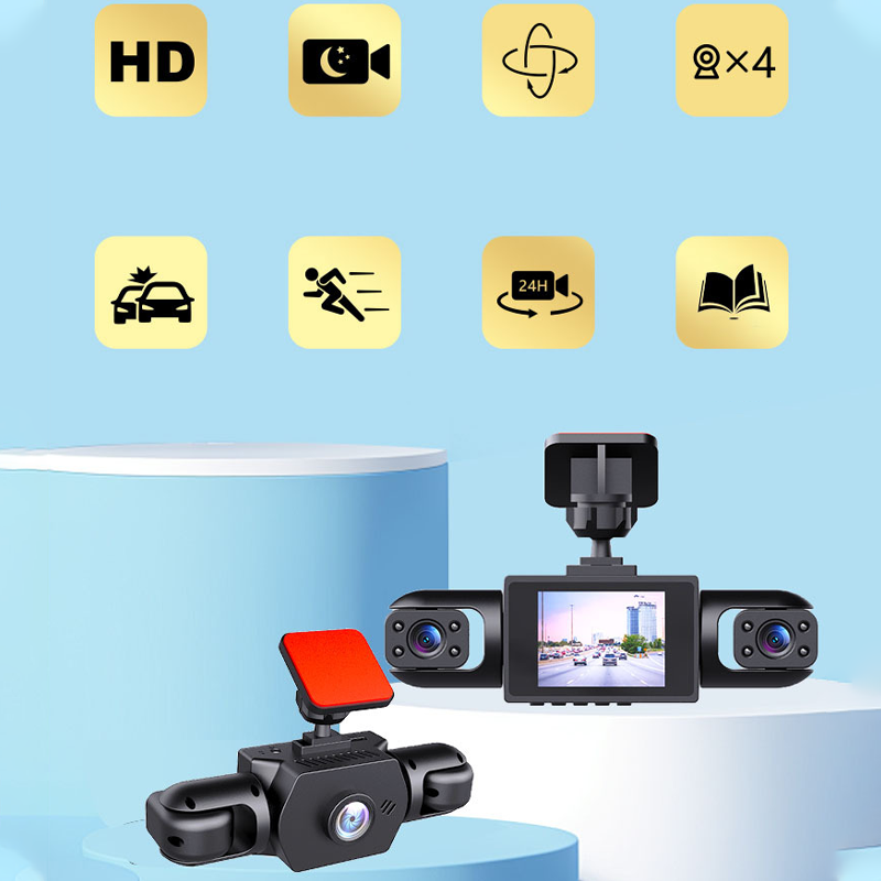 🚗 55% RABATT! 🎉 360° Auto-Dashcam – 4 Linsen, Nachtsicht & Loop-Aufnahme 📹📦