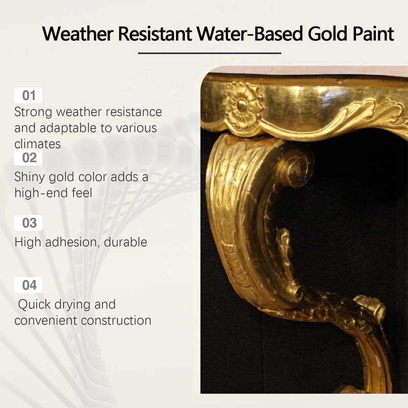 Wasserbasierte, wetterbeständige Goldfarbe