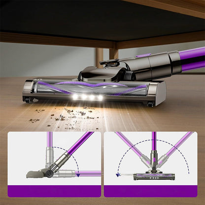 2-in-1 Staubsauger-Wischmopp mit hoher Saugkraft und LED-Licht