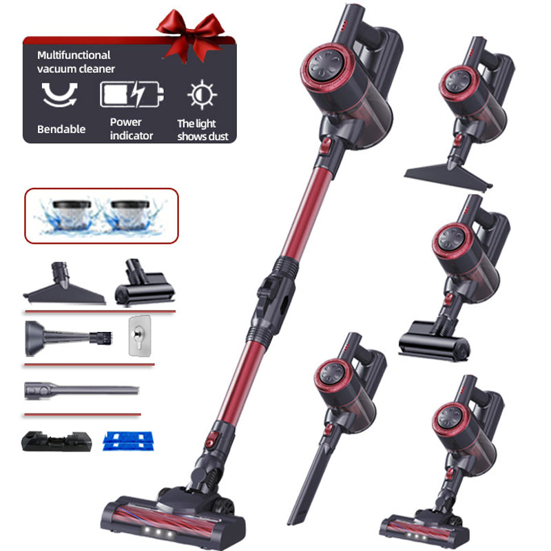 2-in-1 Staubsauger-Wischmopp mit hoher Saugkraft und LED-Licht