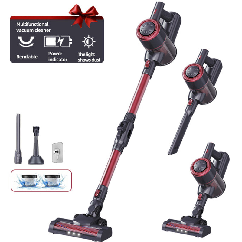 2-in-1 Staubsauger-Wischmopp mit hoher Saugkraft und LED-Licht