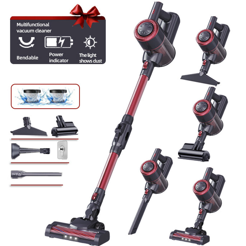 2-in-1 Staubsauger-Wischmopp mit hoher Saugkraft und LED-Licht