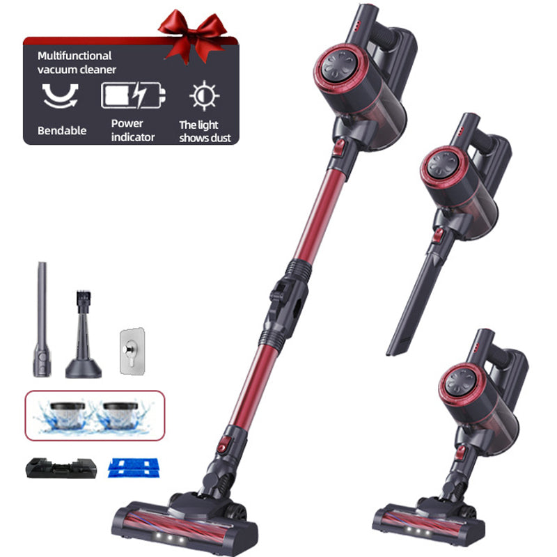 2-in-1 Staubsauger-Wischmopp mit hoher Saugkraft und LED-Licht