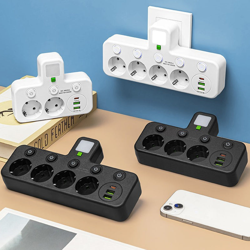🎉 Neujahrsgeschenk – 50% RABATT!🔌 Intelligente Steckdosenleiste mit USB &amp;amp; Nachtlicht – Vielseitig &amp;amp; Sicher!