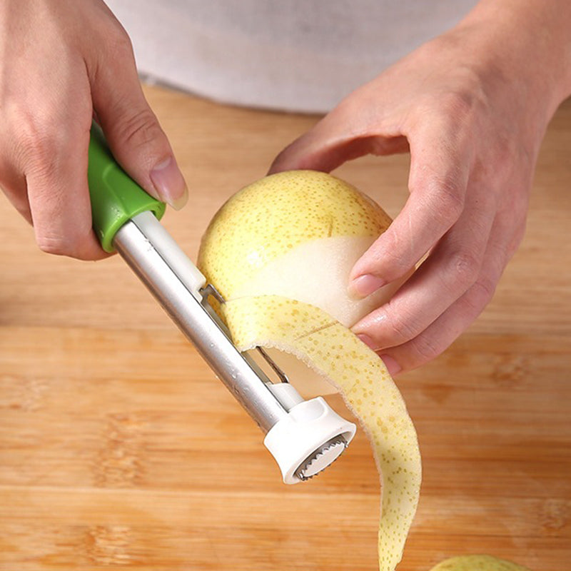 🥳2026 HOT SALE🥳💞50K+ SOLD!🔪🛒 BOGO + 50% OFF! The 2-in-1 Kitchen Hero: Core &amp; Peel with a Twist. Stainless Steel Fruit Tool! 🍎⏱️