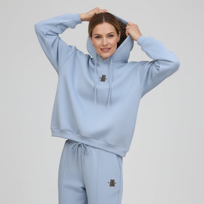 Lässiger Damen-Hoodie mit Leopardenmuster-Futter