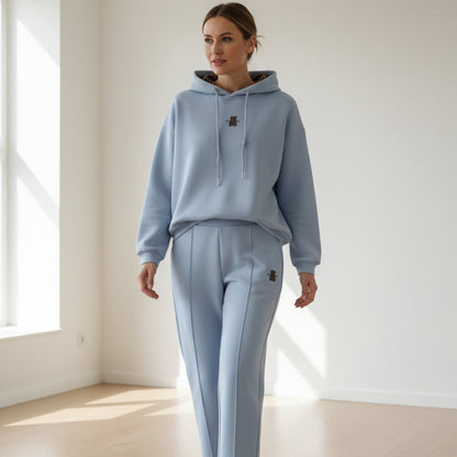 Lässiger Damen-Hoodie mit Leopardenmuster-Futter