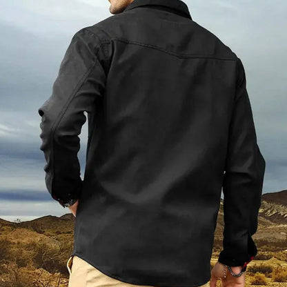 🎉 Neujahrsgeschenk – 50% RABATT!🔥Herren-Westernjacke mit Flanellenfutter – Klassischer Cowboystil & Wärme: Haltbar & Praktisch für kühles Wetter!