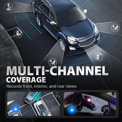 🚗 4-Kanal-Dashcam (WLAN + Nachtsicht) – Rundum-Überwachung mit HD-Aufnahmen & nahtloser App-Verbindung!