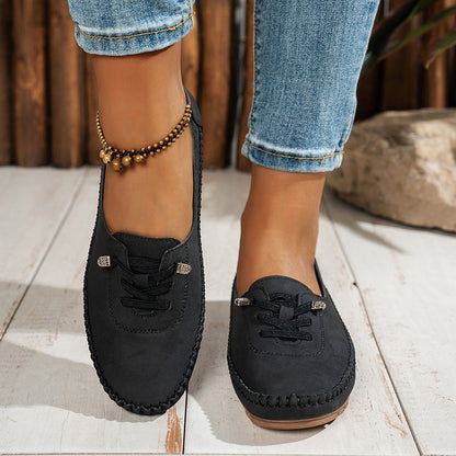🎉 Neujahrsgeschenk – 50% RABATT!👟 Damen Bequeme Casual Loafers: Weiches PU-Leder + Rutschfeste Sohle – Perfekt zu jedem Outfit & für jeden Tag!