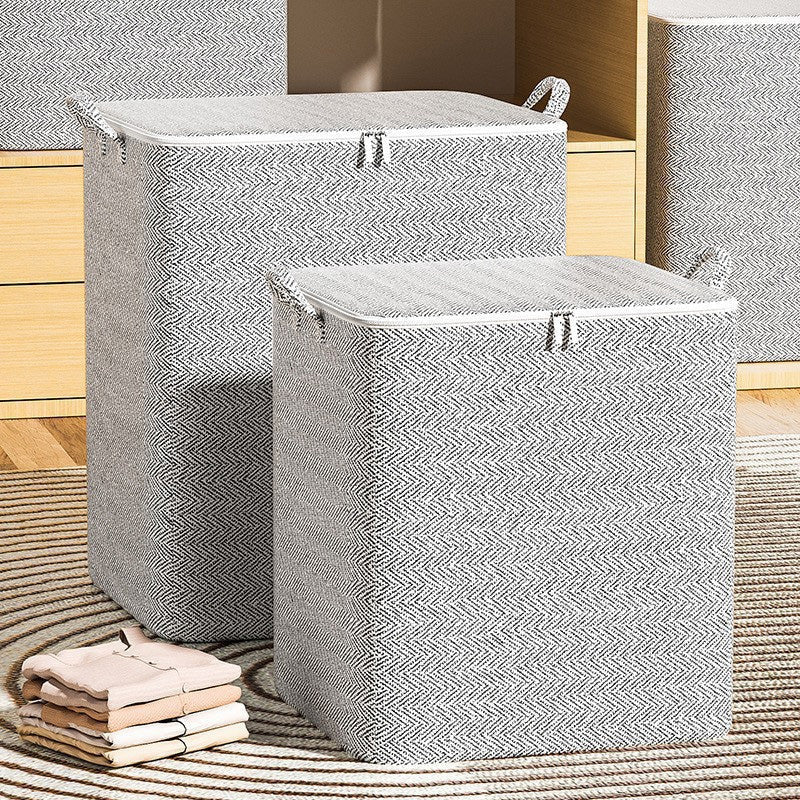 📢 50 % de réduction ! Boîte de Rangement Extra-Large avec Couvercle – 110L à 220L, Idéale pour Couettes, Vêtements &amp; Jouets ! 🛏️🧺✨