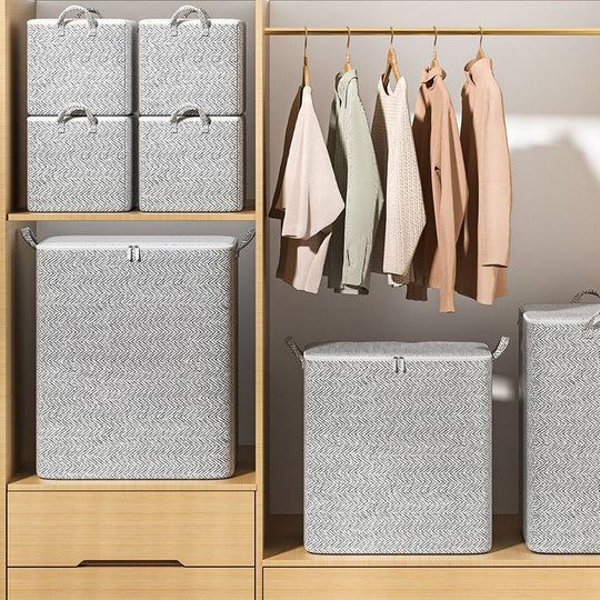 📢 50 % de réduction ! Boîte de Rangement Extra-Large avec Couvercle – 110L à 220L, Idéale pour Couettes, Vêtements &amp; Jouets ! 🛏️🧺✨