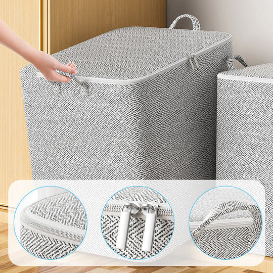 📢 50 % de réduction ! Boîte de Rangement Extra-Large avec Couvercle – 110L à 220L, Idéale pour Couettes, Vêtements &amp; Jouets ! 🛏️🧺✨