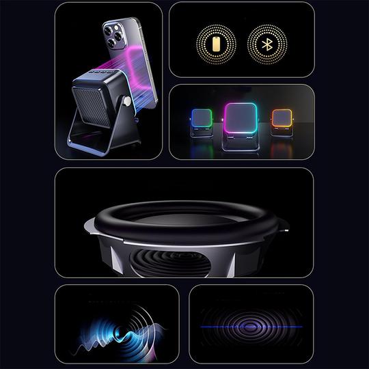 💎 49% OFF 5-IN-1 WIRELESS SPEAKER STAND! 💎 Induction Audio, Phone Holder &amp; Ambient Light