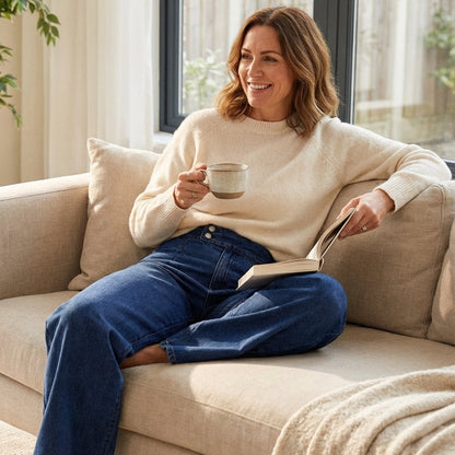 📢📢60 % Rabatt!! ⏰Damenjeans mit hoher Taille und weitem Bein