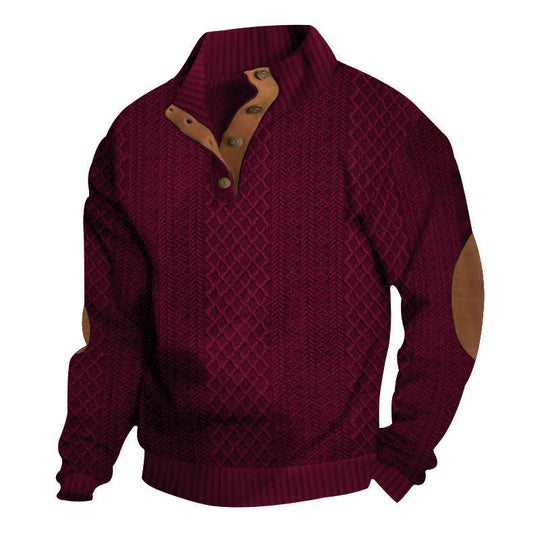 🧥✨ Perfekter Komfort-Pullover für Herren: Robust mit stylischen Ellbogenpatches, nachhaltige Wolle für jeden Tag. ❄️👌 Extralang &amp; kuschelig – dein Alltagsheld! 🔥
