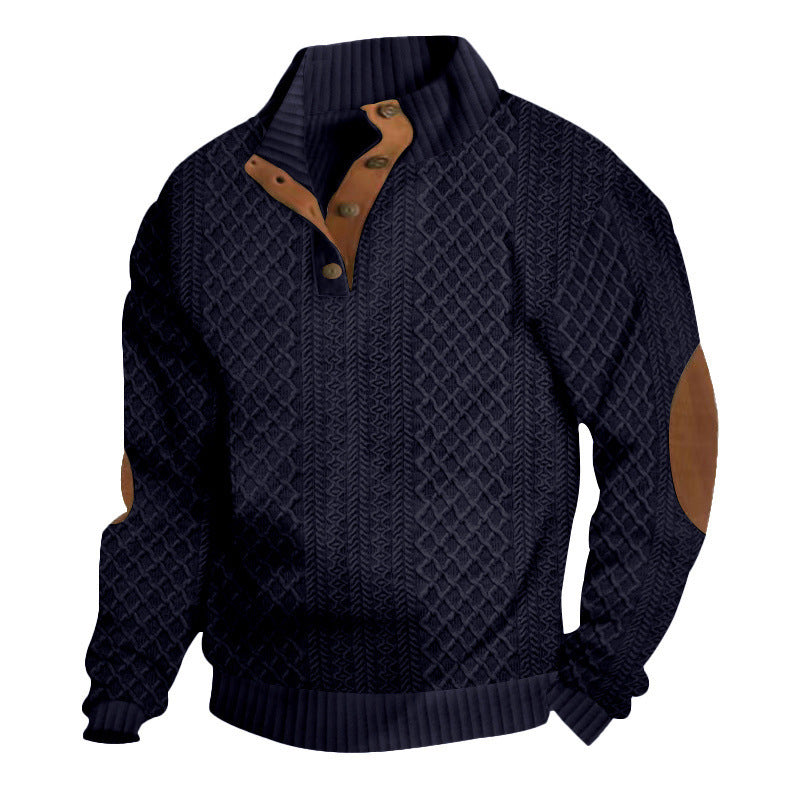 🧥✨ Perfekter Komfort-Pullover für Herren: Robust mit stylischen Ellbogenpatches, nachhaltige Wolle für jeden Tag. ❄️👌 Extralang &amp; kuschelig – dein Alltagsheld! 🔥