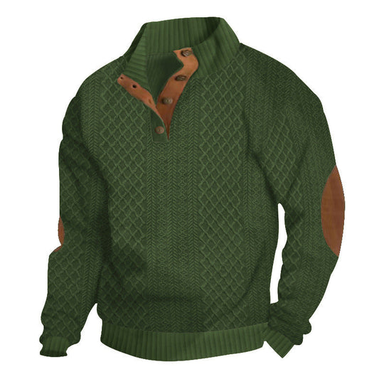 🧥✨ Perfekter Komfort-Pullover für Herren: Robust mit stylischen Ellbogenpatches, nachhaltige Wolle für jeden Tag. ❄️👌 Extralang &amp; kuschelig – dein Alltagsheld! 🔥