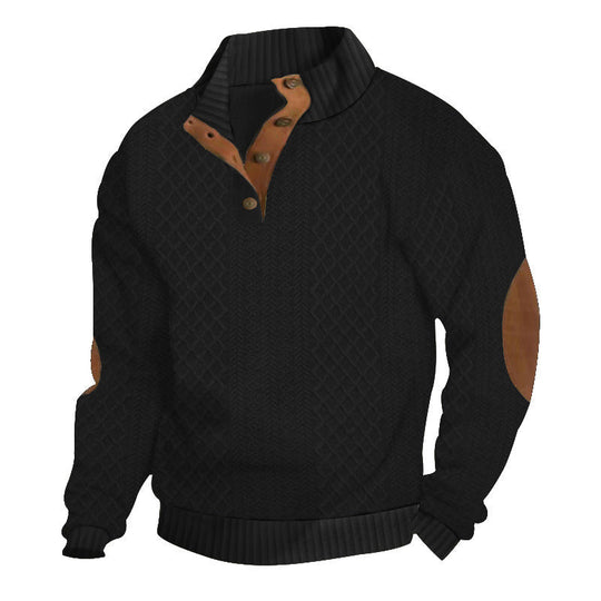 🧥✨ Perfekter Komfort-Pullover für Herren: Robust mit stylischen Ellbogenpatches, nachhaltige Wolle für jeden Tag. ❄️👌 Extralang &amp; kuschelig – dein Alltagsheld! 🔥
