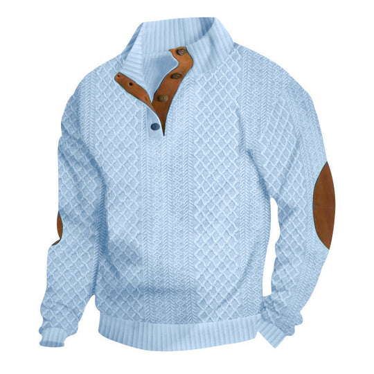🧥✨ Perfekter Komfort-Pullover für Herren: Robust mit stylischen Ellbogenpatches, nachhaltige Wolle für jeden Tag. ❄️👌 Extralang &amp; kuschelig – dein Alltagsheld! 🔥