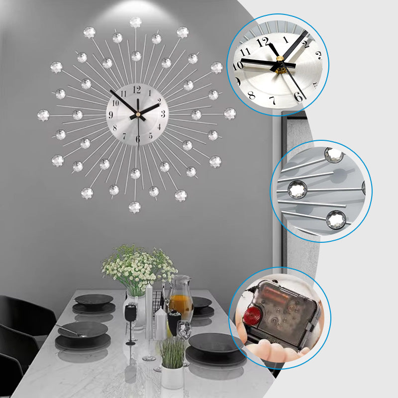 ✨🕰️ 60 % Rabatt ⚡ Kreative Strass-Wanduhr – leiser, minimalistischer Luxus für Wohnzimmer, Esszimmer und Eingangsbereich! 💎🏡