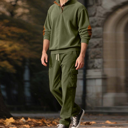 🔥Hot Sale Offers-Men’s Trendy Pullover and Cargo Pants 2-Piece Set🔥
