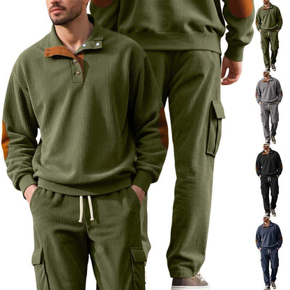 🔥Hot Sale Offers-Men’s Trendy Pullover and Cargo Pants 2-Piece Set🔥