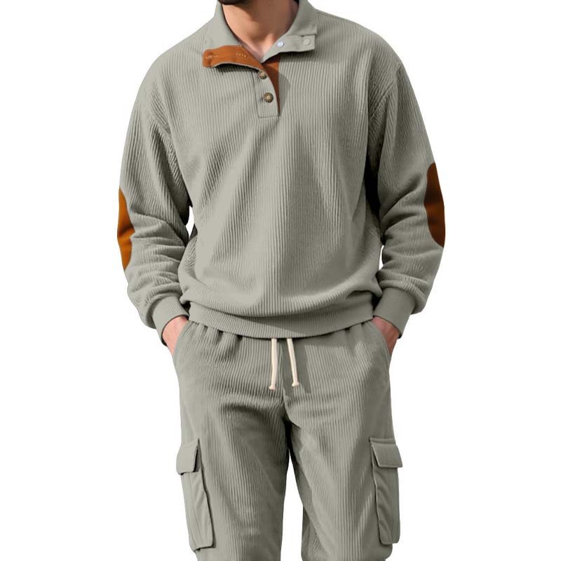 🔥Hot Sale Offers-Men’s Trendy Pullover and Cargo Pants 2-Piece Set🔥