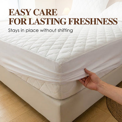 Wasserdichte Wattierte Matratzenauflage & Kissenbezüge Set