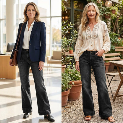 💥Hot Sales-50% OFF👖Women's Retro Flare Jeans with Pockets🔥