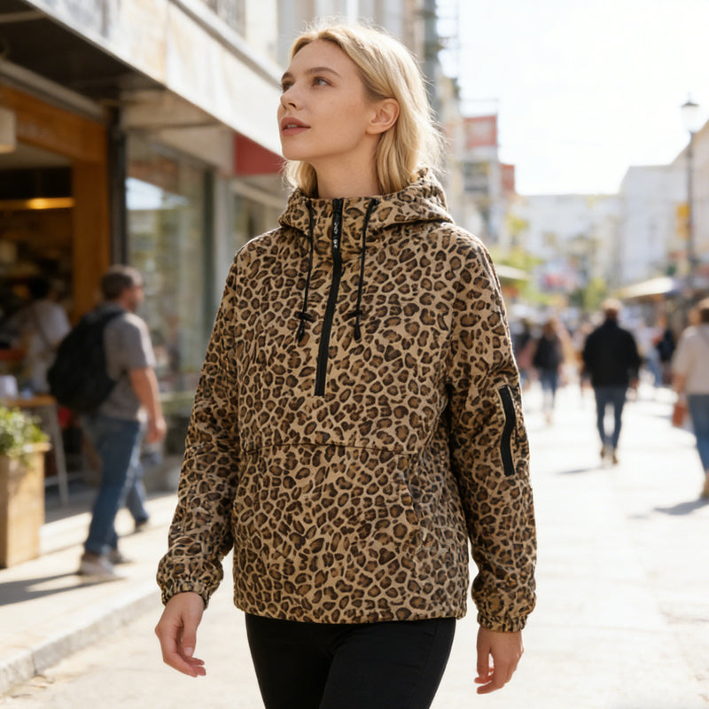 📢Neujahrsverkauf – 50 % Rabatt!🐆 Leoparden-Kapuzenpullover mit Kängurutasche ⏰