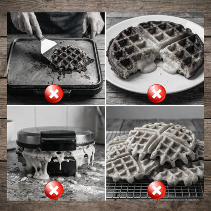 📢📢60% RABATT🔥Elektrisches Waffeleisen mit 800 W und Antihaftbeschichtung