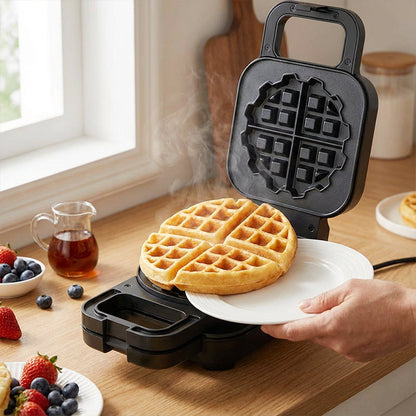 📢📢60% RABATT🔥Elektrisches Waffeleisen mit 800 W und Antihaftbeschichtung