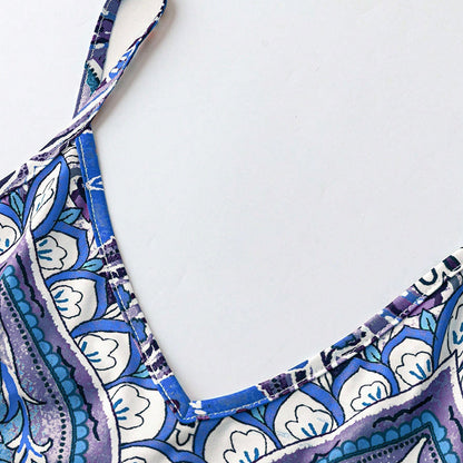 ⌛🔥Limited Edition 2026🎁 Retro-Print V-Ausschnitt Trägerloses Maxikleid für Damen🔥Kauf 2 Artikel versandkostenfrei