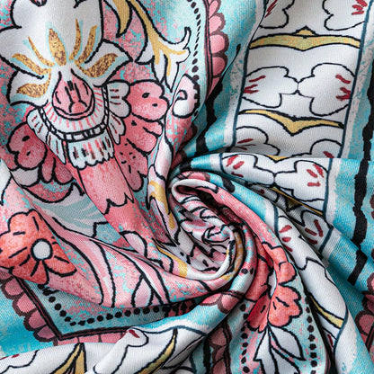 ⌛🔥Limited Edition 2026🎁 Retro-Print V-Ausschnitt Trägerloses Maxikleid für Damen🔥Kauf 2 Artikel versandkostenfrei