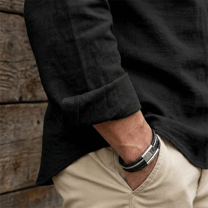 Herren einfarbiges Freizeithemd