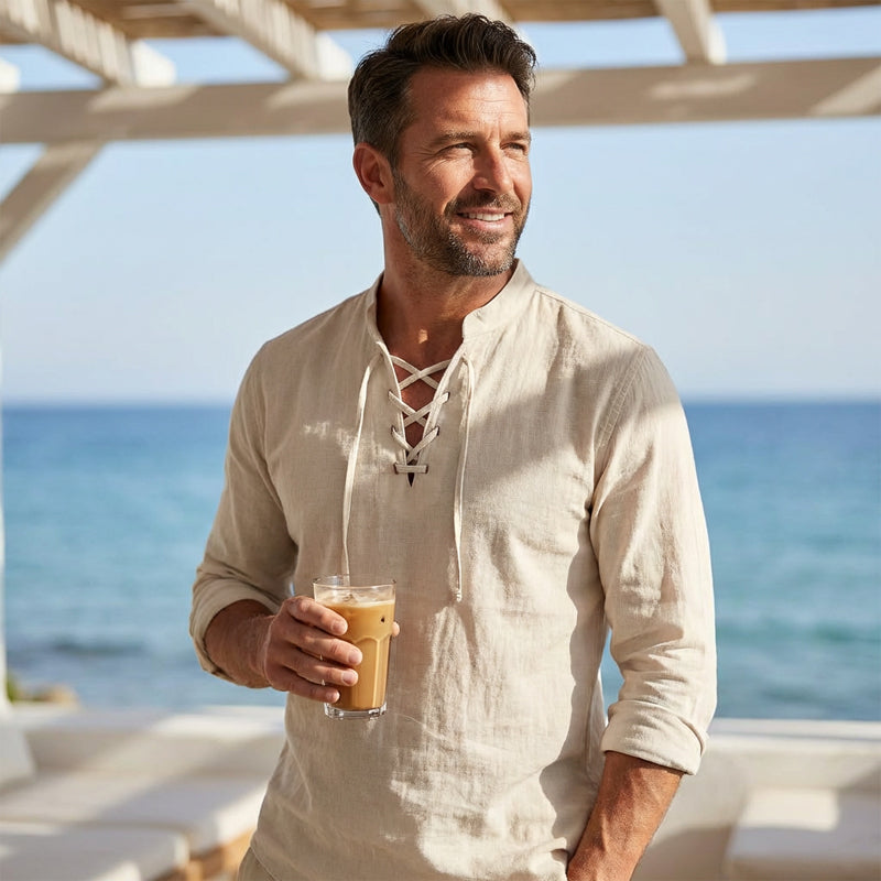 Herren einfarbiges Freizeithemd