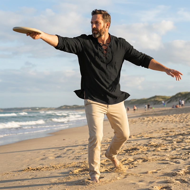 Herren einfarbiges Freizeithemd