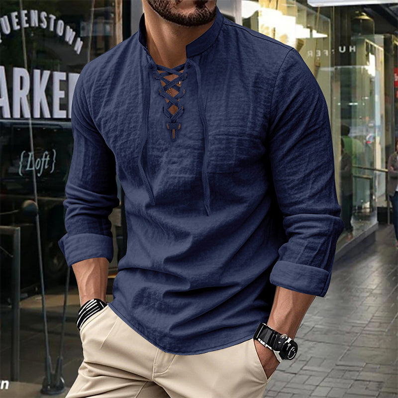 Herren einfarbiges Freizeithemd