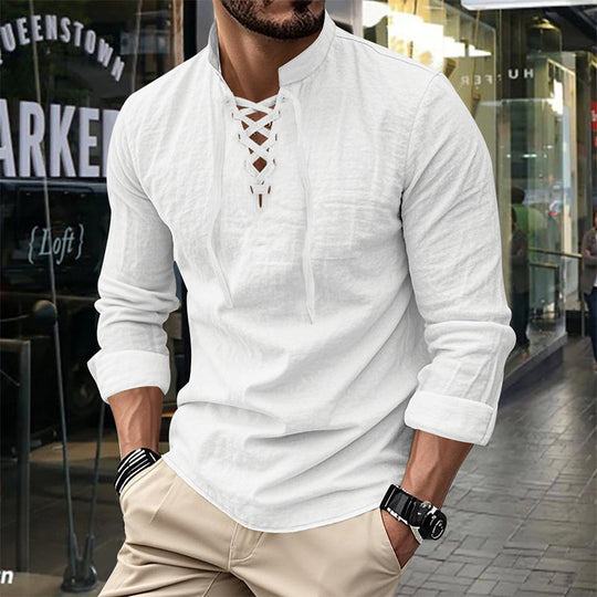 Herren einfarbiges Freizeithemd