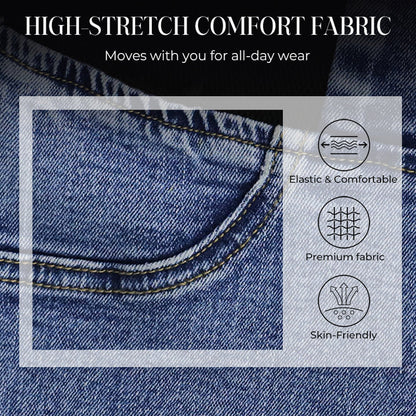 Damen High-Waist Schlagjeans aus Stretch-Denim