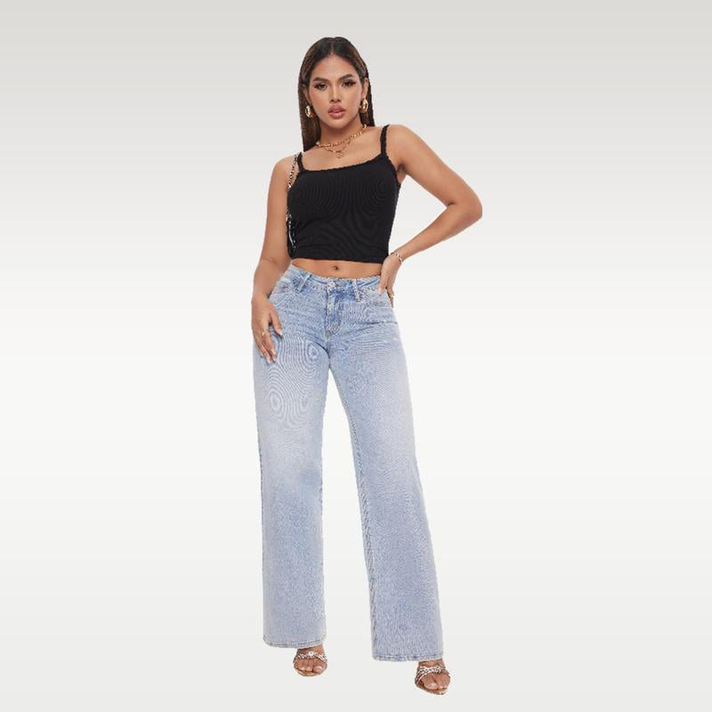 👖New arrival 60% OFF!💃 Women's Mid-Low Rise Baggy Jeans – Stretchy Wide Leg, Structured Fit & Everyday Style ✨
