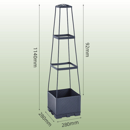Gartenhochbeet Pflanzkästen mit Rankgitter｜Perfekt für Kletterpflanzen und Gemüseanbau